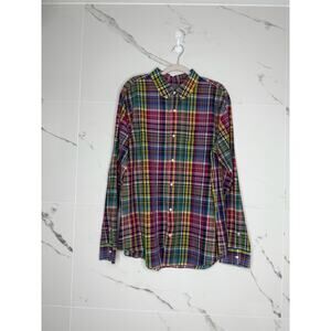 NWT Vince Button-Up Men's Long Sleeve Mix Plaid Color Kilgore Trout XXL Cotton